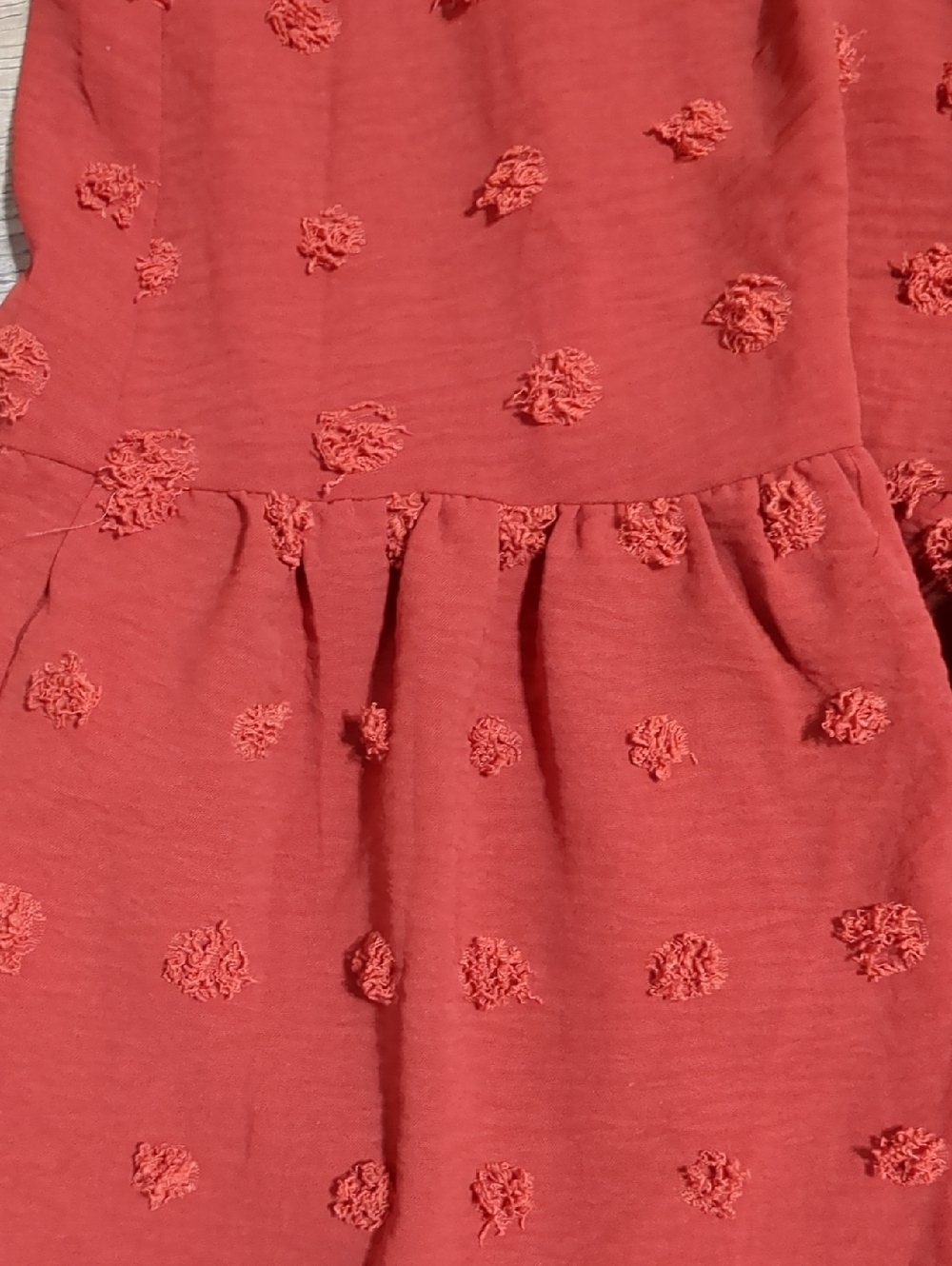 Daniel Rainn Stitch Fix Burnt Red Textured Polka Dot Maxi Dress Size L NWT - Picture 8 of 12